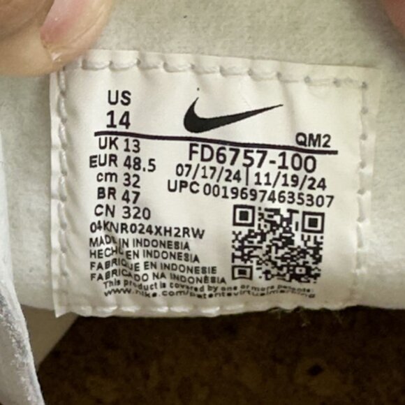 Nike SB Zoom Janoski OG Men's size 14 Summit White Suede Casual Shoes FD6757-100 - Picture 8 of 8